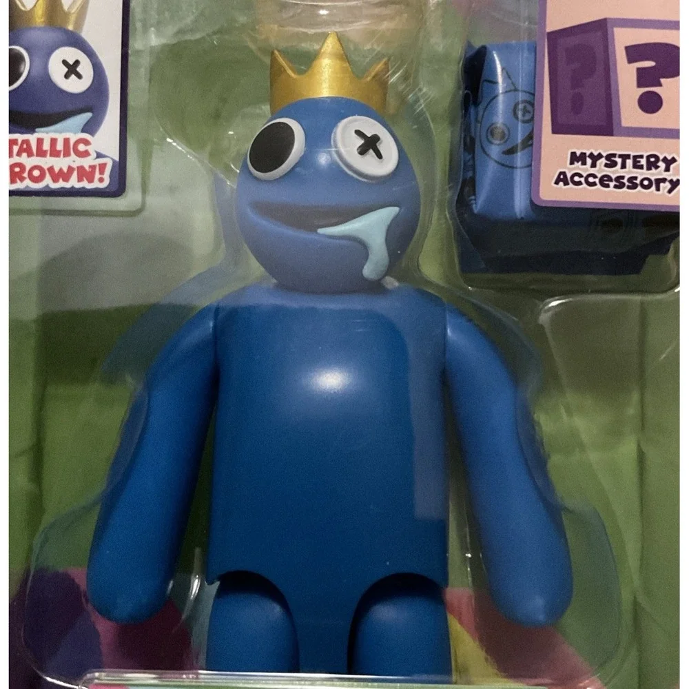 Rainbow Friends Series 1 Figure Blue With Mystery Accessory, Metallic Crown, NIP